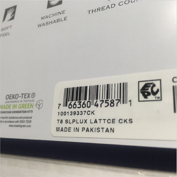 Emb Hem Charter Club Sleep Luxe WHITE + BLUE 800 TC CAL KING Sheet Set 16" Deep - Picture 6 of 7